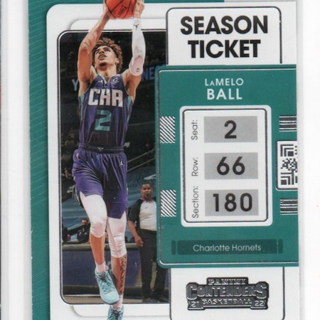 2021-22 Panini Contenders #6 LaMelo Ball (15-X336-NBAHORNETS)