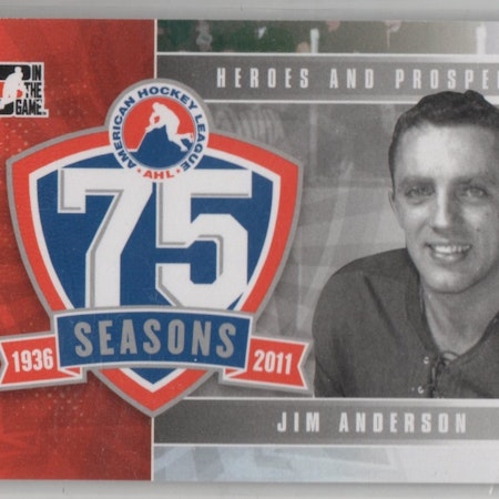 2010-11 ITG Heroes and Prospects AHL 75th Anniversary #AHLA14 Jim Anderson (10-X339-AHL)