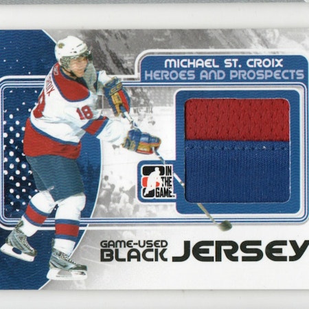 2010-11 ITG Heroes and Prospects Game Used Jerseys Black #M31 Michael St. Croix (30-X331-RANGERS)