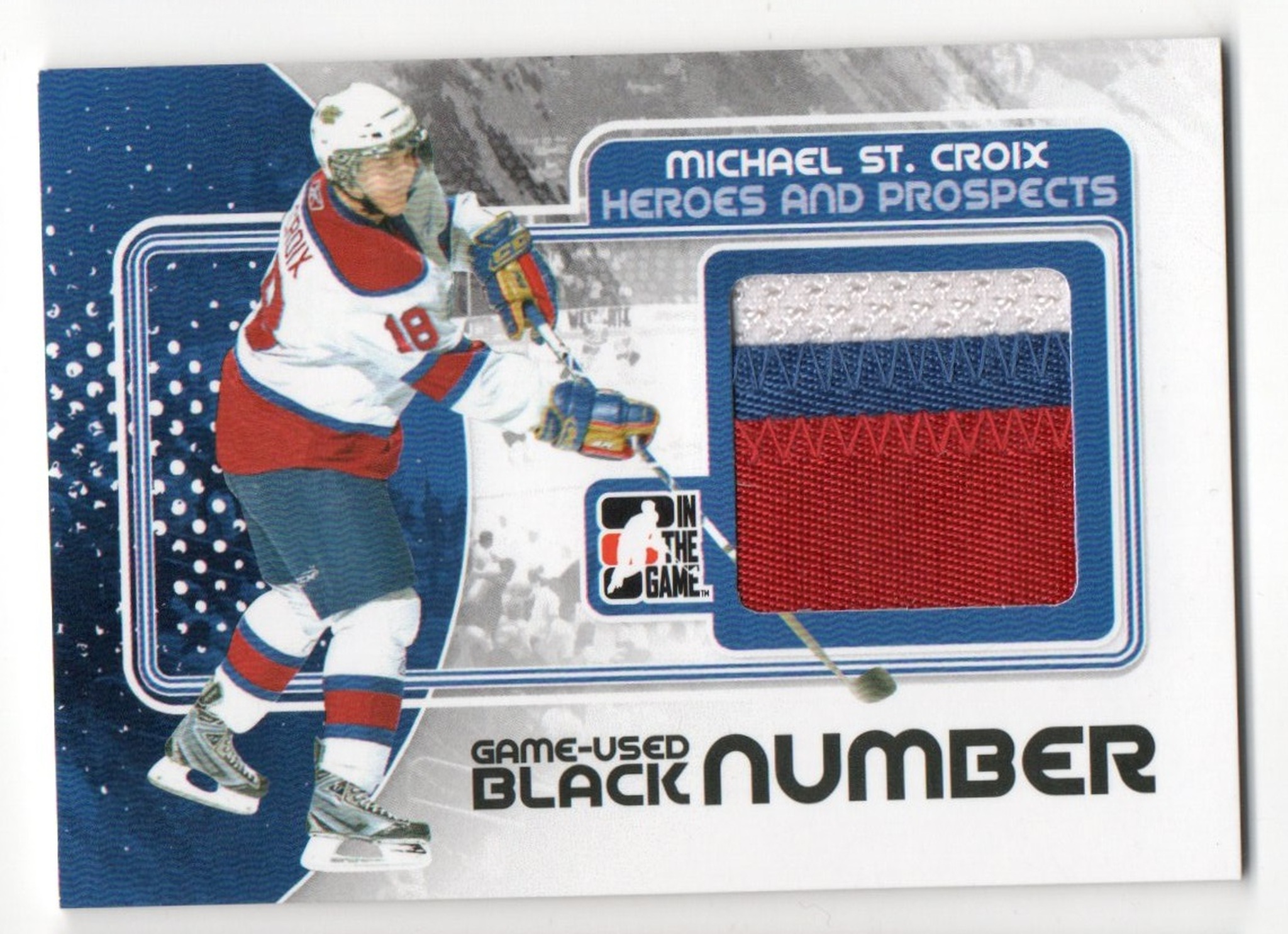 2010-11 ITG Heroes and Prospects Game Used Numbers Black #M31 Michael St. Croix (80-X332-RANGERS)