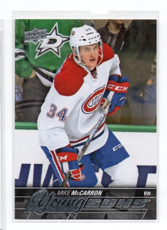 2015-16 Upper Deck #491 Mike McCarron YG RC (40-X338-CANADIENS)