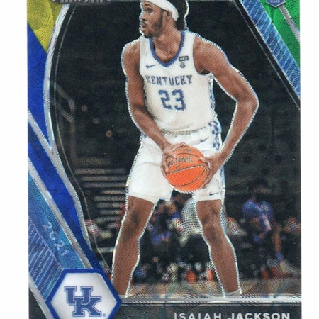 2021-22 Panini Prizm Draft Picks Prizms Choice Blue Yellow and Green #16 Isaiah Jackson (15-X337-NBAPACERS)