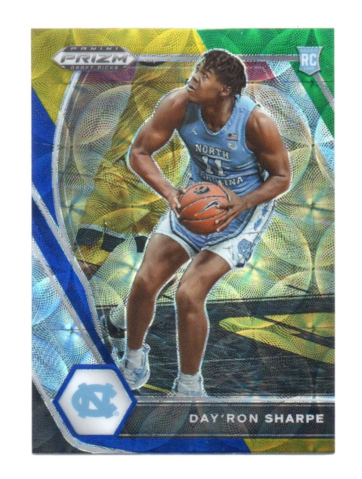 2021-22 Panini Prizm Draft Picks Prizms Choice Blue Yellow and Green #25 Day'Ron Sharpe (15-X337-NBANETS)