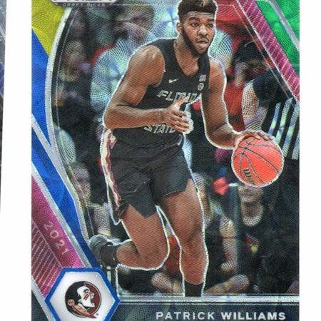 2021-22 Panini Prizm Draft Picks Prizms Choice Blue Yellow and Green #47 Patrick Williams (20-X337-NBABULLS)