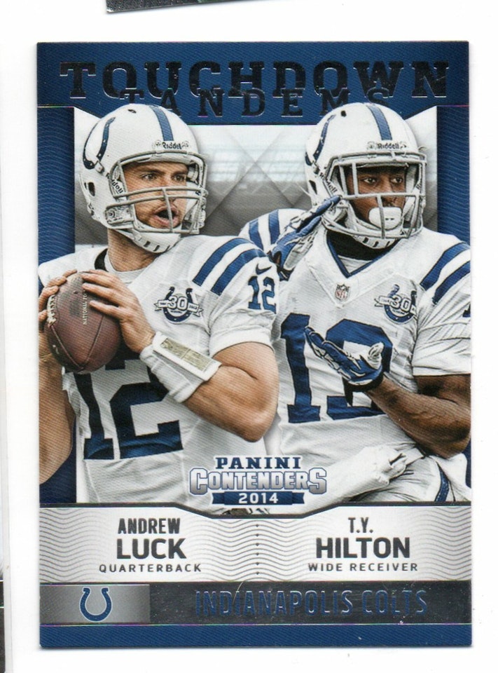 2014 Panini Contenders Touchdown Tandems #13 Andrew Luck T.Y. Hilton (15-X124-NFLCOLTS)