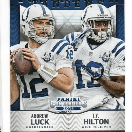 2014 Panini Contenders Touchdown Tandems #13 Andrew Luck T.Y. Hilton (15-X124-NFLCOLTS)
