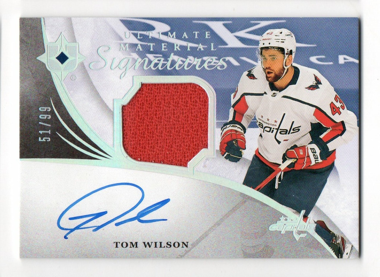 2020-21 Ultimate Collection Ultimate Material Signatures #UMSTW Tom Wilson (300-X107-CAPITALS)