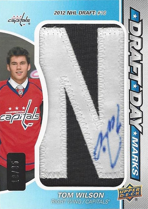 2013-14 SP Game Used Draft Day Marks #DDMTW3 Tom Wilson N (600-X221-CAPITALS)