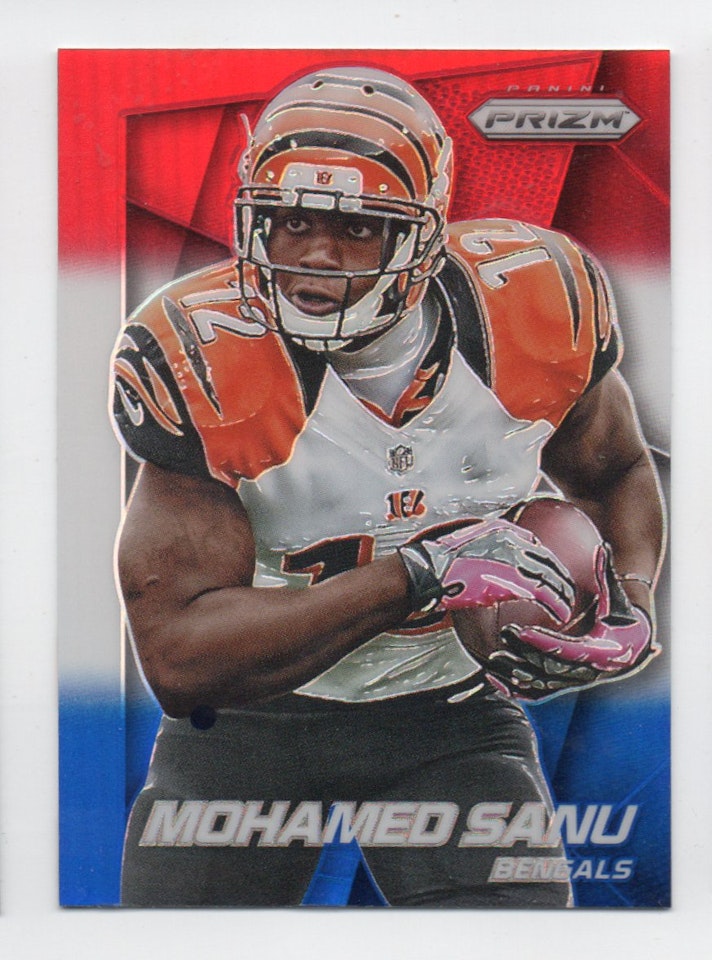 2014 Panini Prizm Prizms Red White and Blue #118 Mohamed Sanu (20-X264-NFLBENGALS)