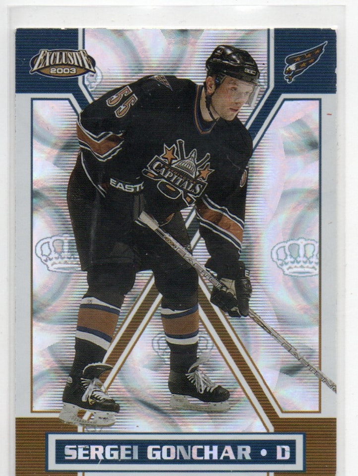 2002-03 Pacific Exclusive #171 Sergei Gonchar (5-X349-CAPITALS)