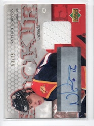 2003-04 Upper Deck Rookie Threads Autographs #RT9 Nathan Horton (300-X348-NHLPANTHERS)