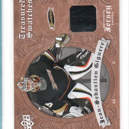 2008-09 Artifacts Treasured Swatches Retail #TSJG Jean-Sebastien Giguere (40-X348-DUCKS)