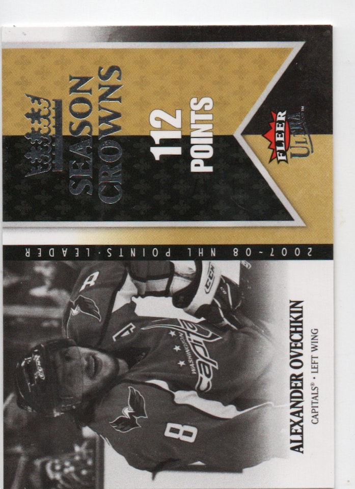 2008-09 Ultra Season Crowns #SC3 Alexander Ovechkin (30-X344-CAPITALS)