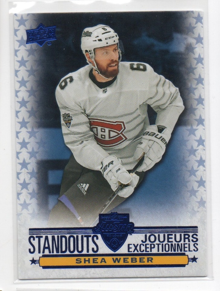 2020-21 Upper Deck Tim Hortons All Star Standouts #AS3 Shea Weber (10-X346-CANADIENS)