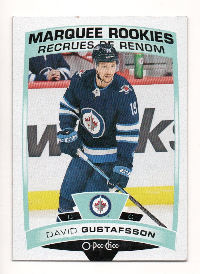 2019-20 O-Pee-Chee #629 David Gustafsson RC (10-X346-NHLJETS)