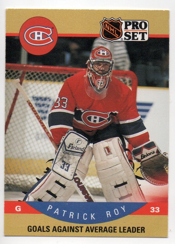 1990-91 Pro Set #399 Patrick Roy LL (10-X351-CANADIENS)