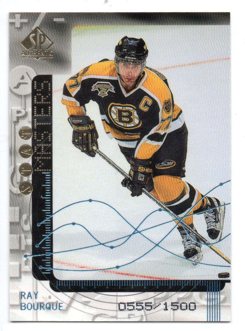 1998-99 SP Authentic Stat Masters #S20 Ray Bourque (20-X351-BRUINS) MINOR DAMAGE ON BACK