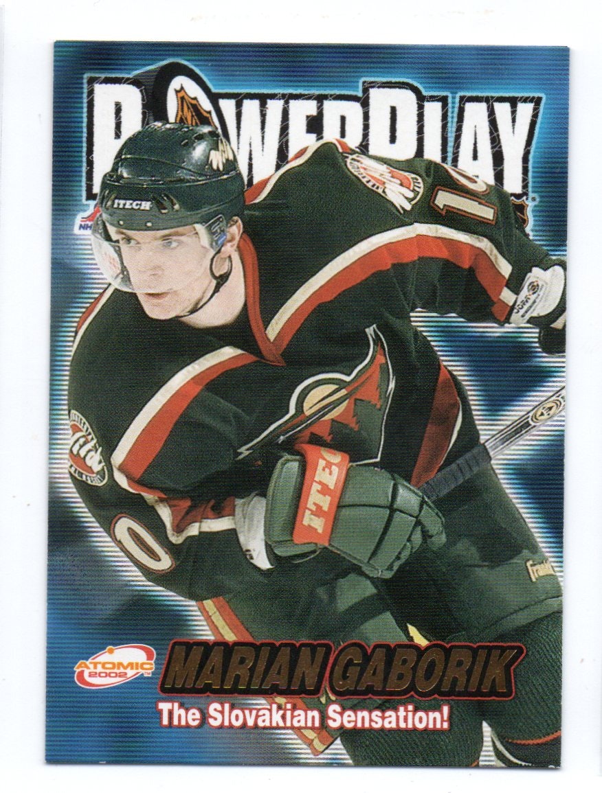 2001-02 Atomic Power Play #18 Marian Gaborik (10-X352-NHLWILD)