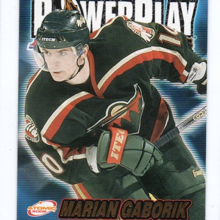 2001-02 Atomic Power Play #18 Marian Gaborik (10-X352-NHLWILD)