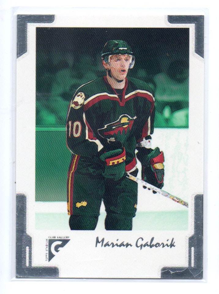 2001-02 Stadium Club Gallery #G17 Marian Gaborik (12-X352-NHLWILD)