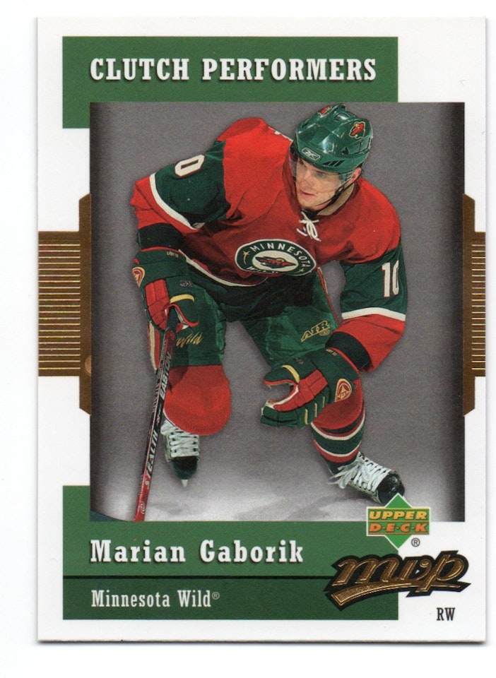 2006-07 Upper Deck MVP Clutch Performers #CP19 Marian Gaborik (10-X352-NHLWILD)