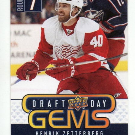 2009-10 Upper Deck Draft Day Gems #GEM1 Henrik Zetterberg (15-X353-RED WINGS)