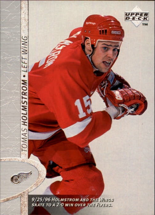 1996-97 Upper Deck #255 Tomas Holmstrom RC (10-X355-RED WINGS)