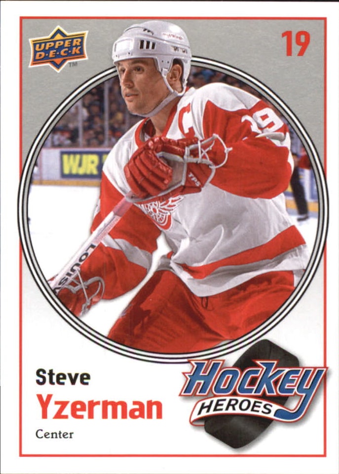 2010-11 Upper Deck Hockey Heroes Steve Yzerman #HH3 Steve Yzerman (25-X360-RED WINGS)