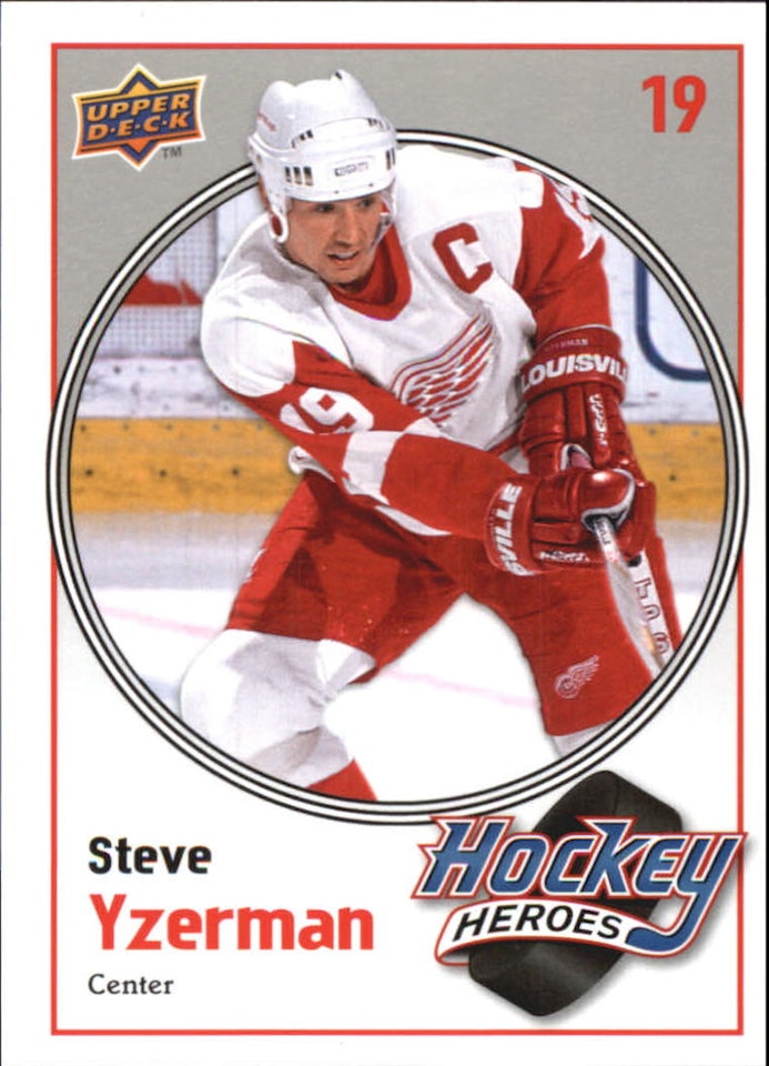 2010-11 Upper Deck Hockey Heroes Steve Yzerman #HH8 Steve Yzerman (25-X360-RED WINGS)