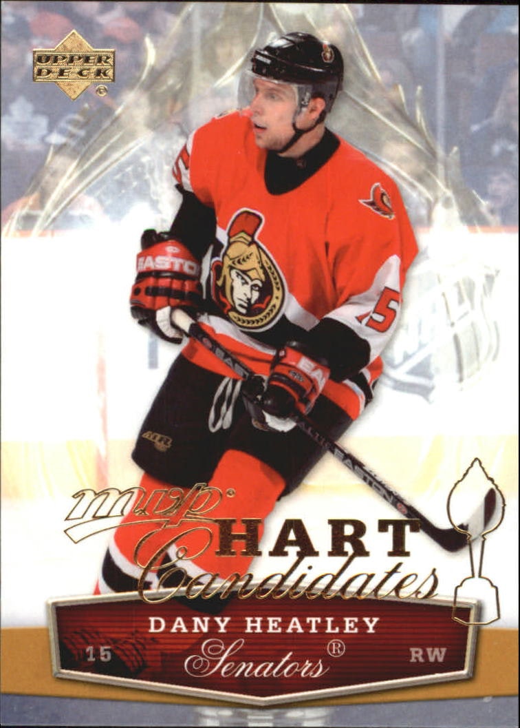2007-08 Upper Deck MVP Hart Candidates #HC7 Dany Heatley (10-X363-SENATORS)