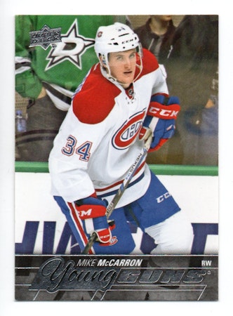 2015-16 Upper Deck #491 Mike McCarron YG RC (40-X363-CANADIENS)