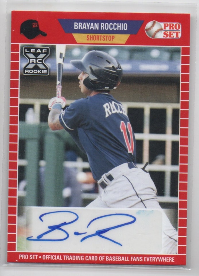 2021 Leaf Pro Set Autographs Red #PSBR1 Brayan Rocchio (40-X358-MLB)
