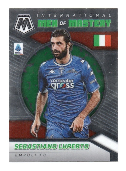 2021-22 Panini Mosaic Serie A International Men of Mastery #13 Sebastiano Luperto (15-X350-SOCCEREMPOLI)
