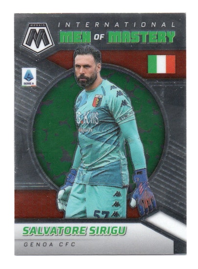 2021-22 Panini Mosaic Serie A International Men of Mastery #17 Salvatore Sirigu (15-X343-SOCCERGENOA)