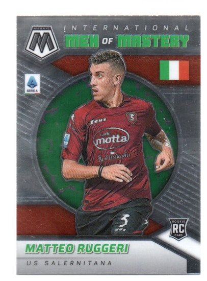 2021-22 Panini Mosaic Serie A International Men of Mastery #35 Matteo Ruggeri (20-X358-SOCCERSALERNITANA)