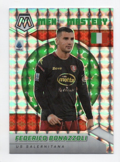 2021-22 Panini Mosaic Serie A International Men of Mastery Mosaic #34 Federico Bonazzoli (20-X350-SOCCERSALERNITANA)