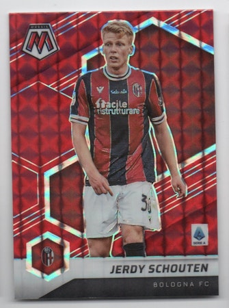 2021-22 Panini Mosaic Serie A Mosaic Red #163 Jerdy Schouten (20-X362-SOCCERBOLOGNA)