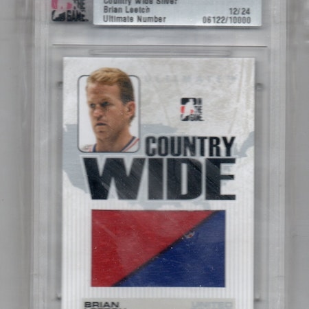 2007-08 ITG Ultimate Memorabilia Country Wide #18 Brian Leetch (250-SLABBED2-RANGERS+BRUINS+USA)