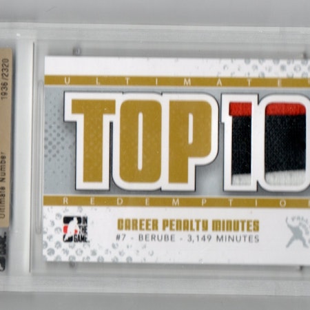 2009-10 ITG Ultimate Memorabilia Fall Expo Top Ten Career Penalty Minutes Silver #7 Craig Berube (250-SLABBED2-FLYERS)