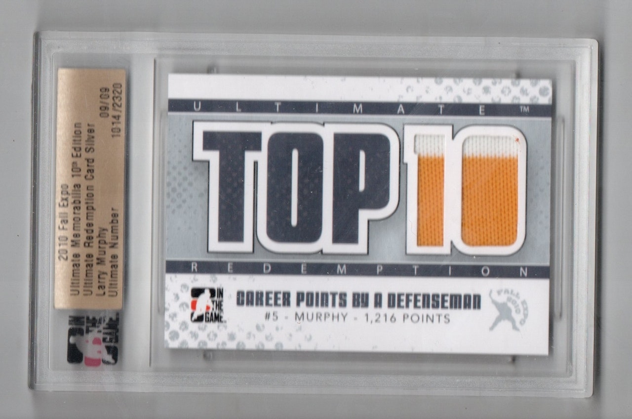 2009-10 ITG Ultimate Memorabilia Fall Expo Top Ten Career Points By A Defenseman Silver #5 Larry Murphy (200-SLABBED2-PENGUINS)