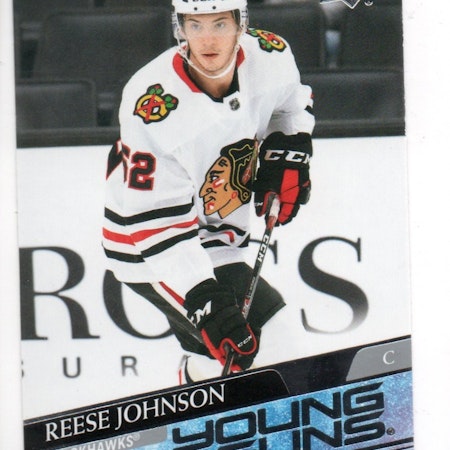 2020-21 Upper Deck #725 Reese Johnson YG RC (25-X366-BLACKHAWKS)