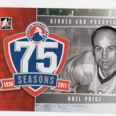 2010-11 ITG Heroes and Prospects AHL 75th Anniversary #AHLA27 Noel Price (20-42x6-AHL)