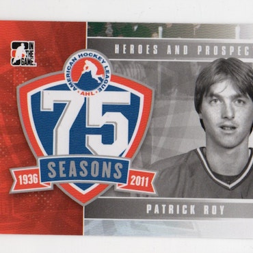 2010-11 ITG Heroes and Prospects AHL 75th Anniversary #AHLA28 Patrick Roy (60-43x3-CANADIENS)