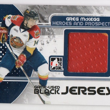 2010-11 ITG Heroes and Prospects Game Used Jerseys Black #M14 Greg McKegg (40-15x8-OTHERS)