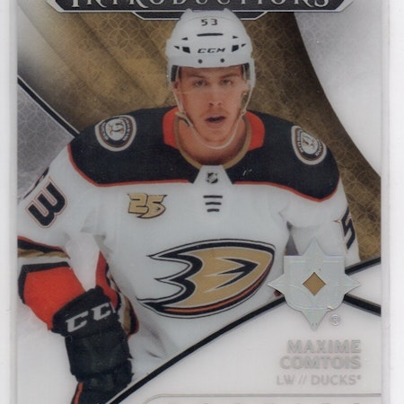2018-19 Ultimate Collection Ultimate Introductions #UI29 Maxime Comtois (25-41x6-DUCKS)