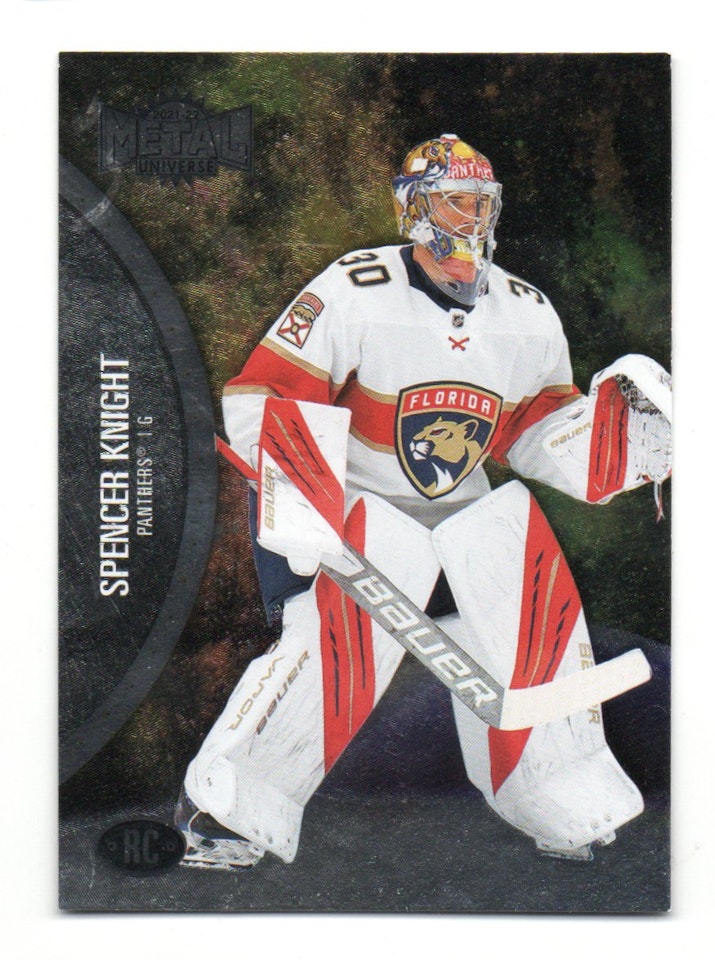 2021-22 Metal Universe #160 Spencer Knight RC (20-25x7-NHLPANTHERS)