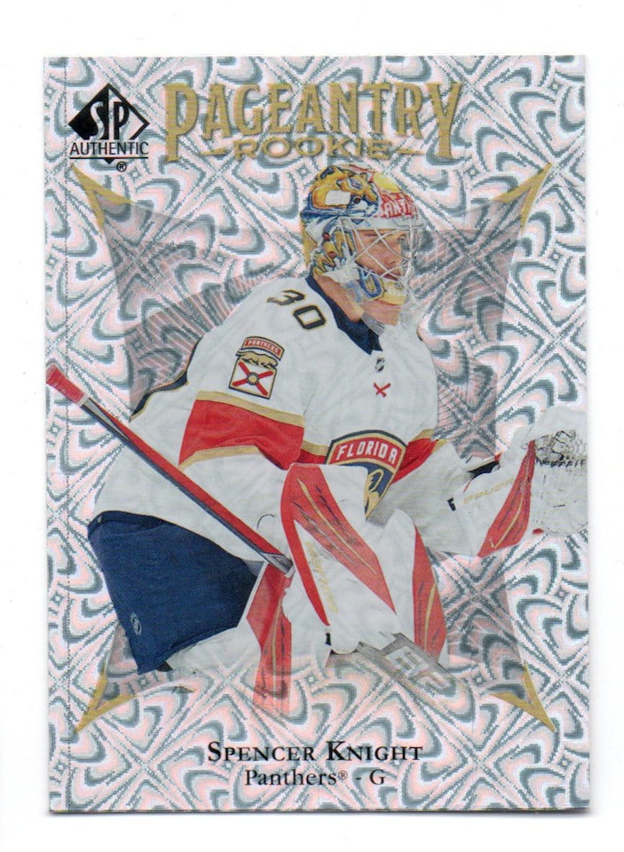 2021-22 SP Authentic Pageantry #P80 Spencer Knight (15-31x9-NHLPANTHERS)