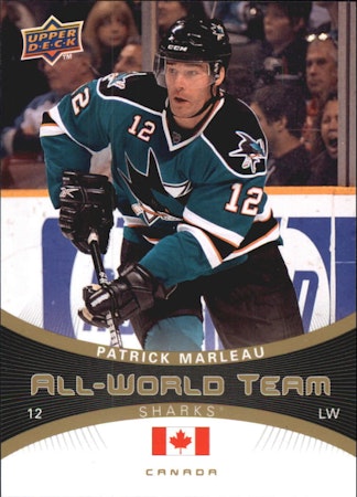 2010-11 Upper Deck All World Team #AW3 Patrick Marleau (12-81x2-SHARKS)