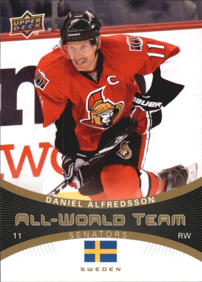 2010-11 Upper Deck All World Team #AW27 Daniel Alfredsson (15-80x5-SENATORS)