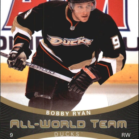 2010-11 Upper Deck All World Team #AW29 Bobby Ryan (10-80x3-DUCKS)